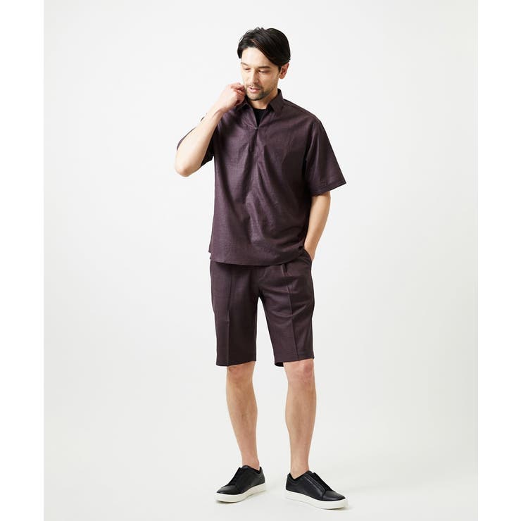 【セットアップ】ワンタックイージーショートパンツ | MICHEL KLEIN HOMME | 詳細画像3 