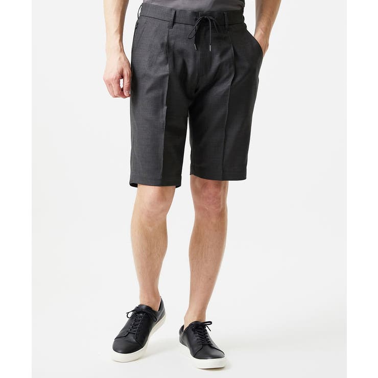 ダークグレー | 【セットアップ】ワンタックイージーショートパンツ | MICHEL KLEIN HOMME
