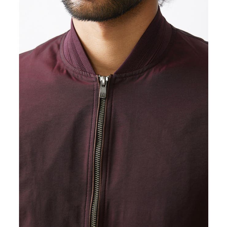 リブ編みナイロンMA-1ブルゾン | MICHEL KLEIN HOMME | 詳細画像4 