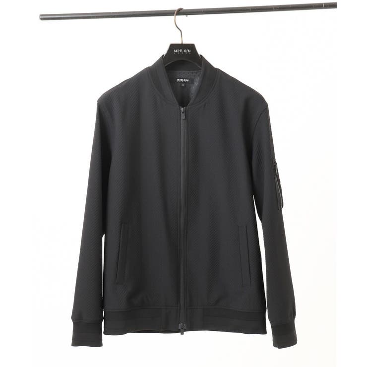 ブラック | 【セットアップ】ビックへリンボンMA-1ブルゾン | MICHEL KLEIN HOMME