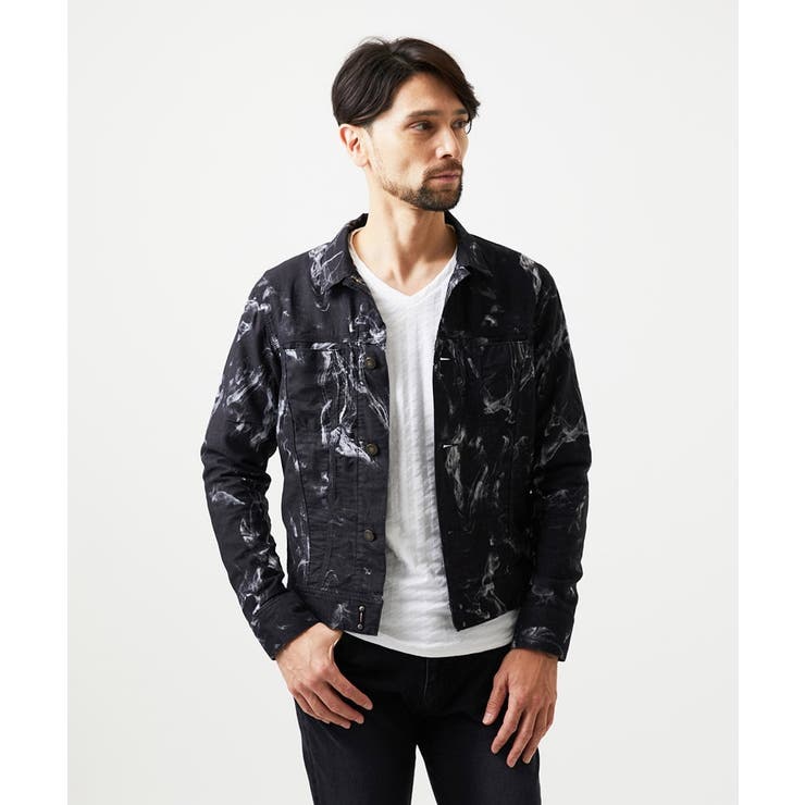 《日本製》20th FACTOTUMコラボ スモーク柄デニムジャケット | MICHEL KLEIN HOMME | 詳細画像2 