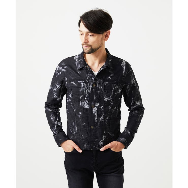 《日本製》20th FACTOTUMコラボ スモーク柄デニムジャケット | MICHEL KLEIN HOMME | 詳細画像5 