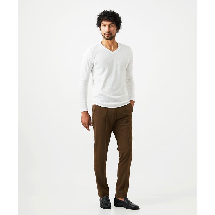 《日本製》リンクスVネック長袖カットソー | MICHEL KLEIN HOMME | 詳細画像9 