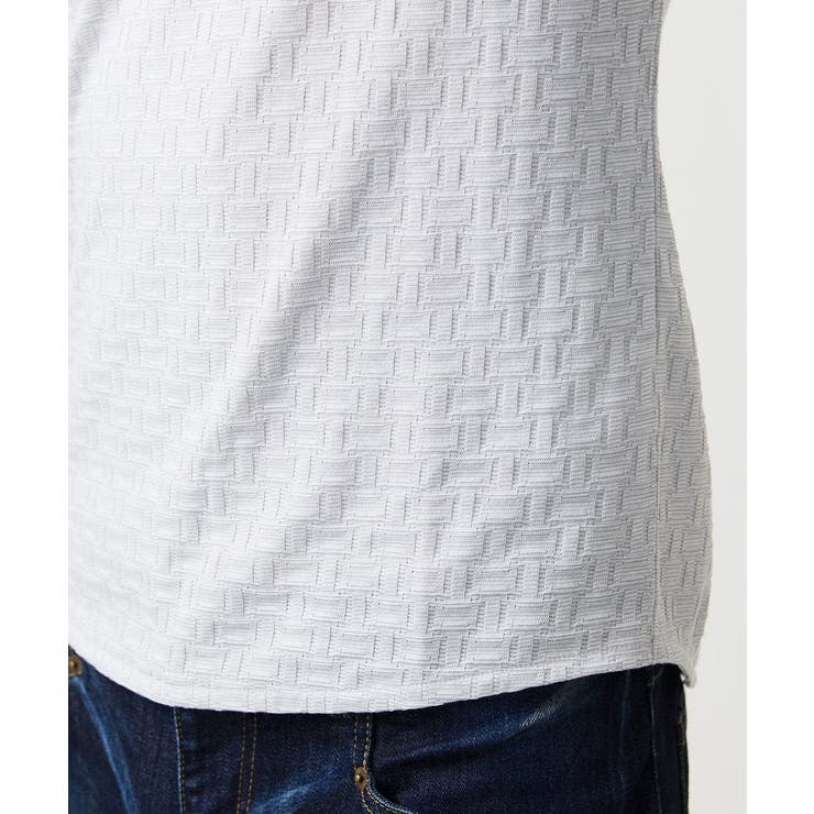 《日本製》レンガ柄Vネック長袖カットソー | MICHEL KLEIN HOMME | 詳細画像9 