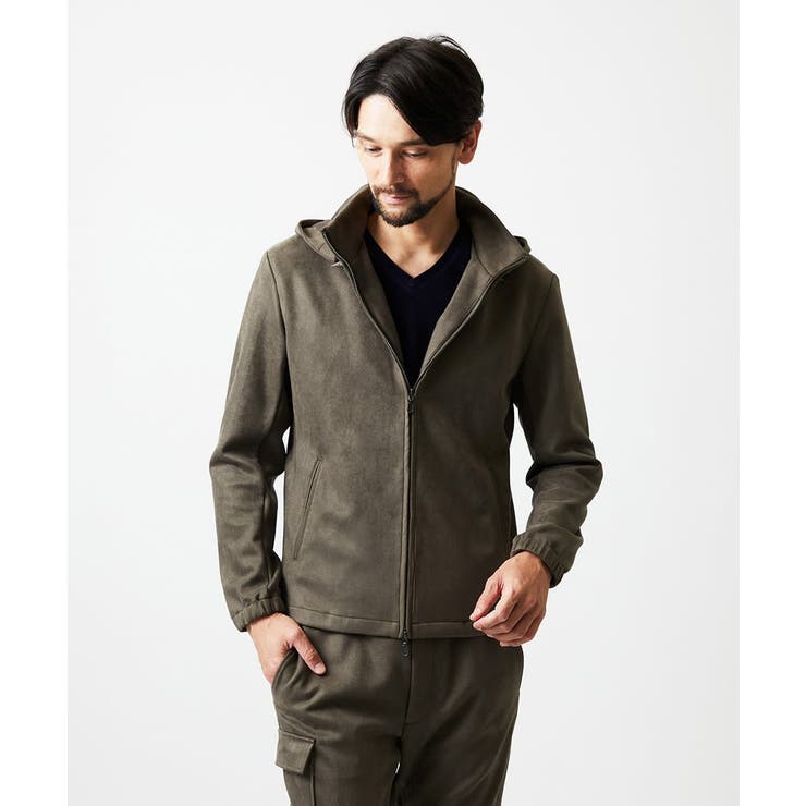 【セットアップ】スエード調パーカーブルゾン | MICHEL KLEIN HOMME | 詳細画像3 