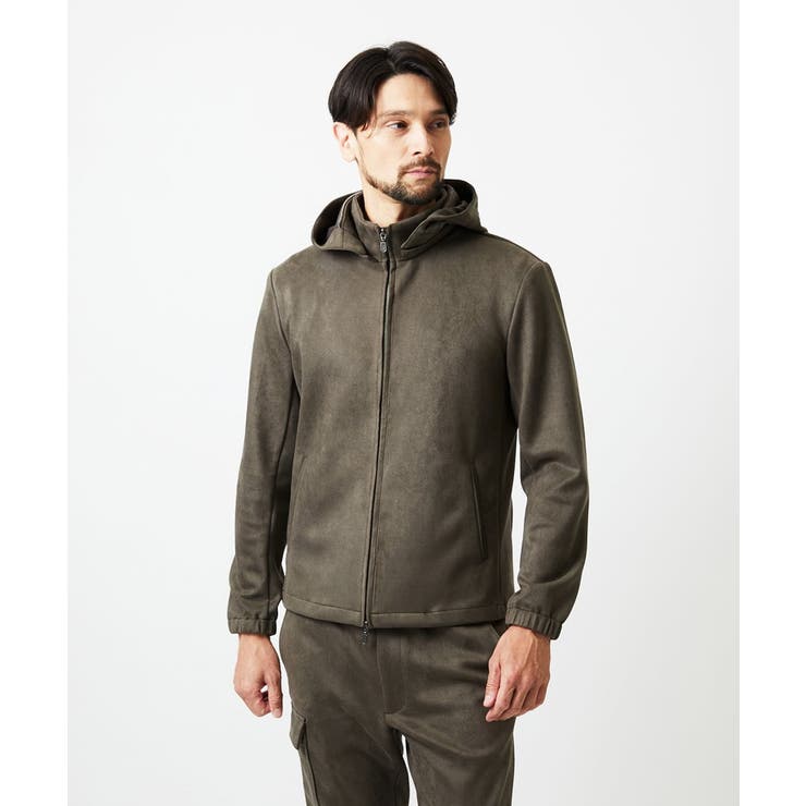 【セットアップ】スエード調パーカーブルゾン | MICHEL KLEIN HOMME | 詳細画像4 