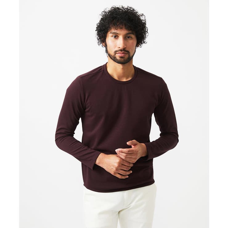 パープル | クルーネック長袖カットソー | MICHEL KLEIN HOMME