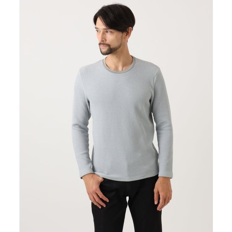 ウェーブジャージクルーネック長袖カットソー | MICHEL KLEIN HOMME | 詳細画像1 