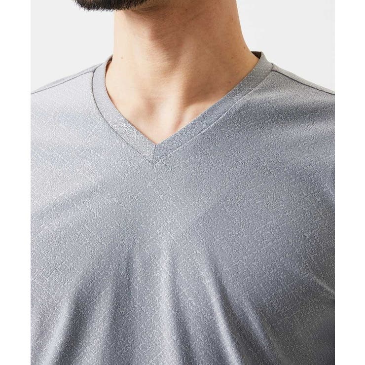 《日本製》バイアスチェック柄Vネックカットソー | MICHEL KLEIN HOMME | 詳細画像5 