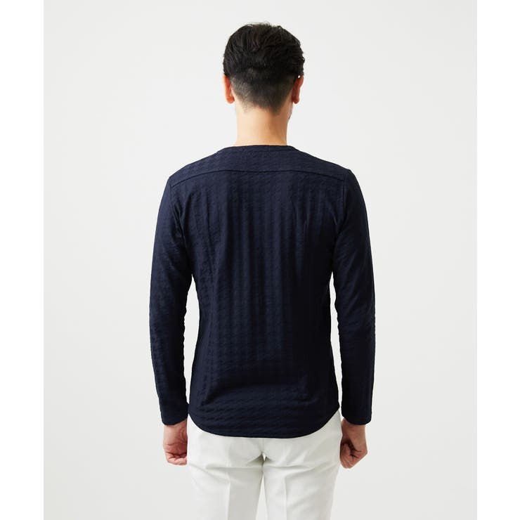 チドリ柄Vネックカットソー | MICHEL KLEIN HOMME | 詳細画像4 