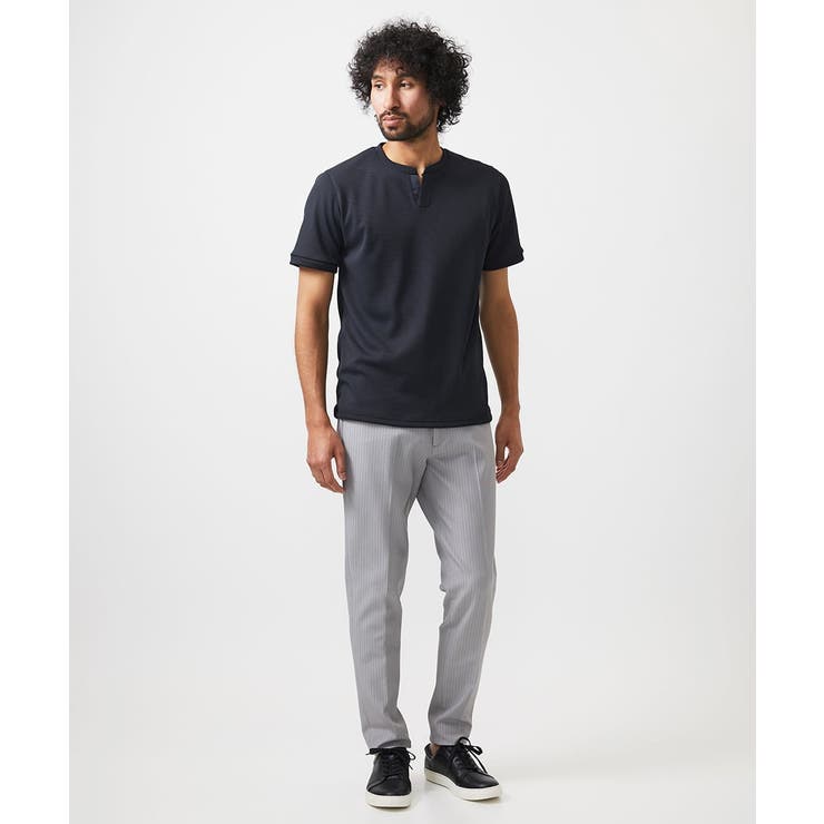 《日本製》キーネック半袖カットソー | MICHEL KLEIN HOMME | 詳細画像5 