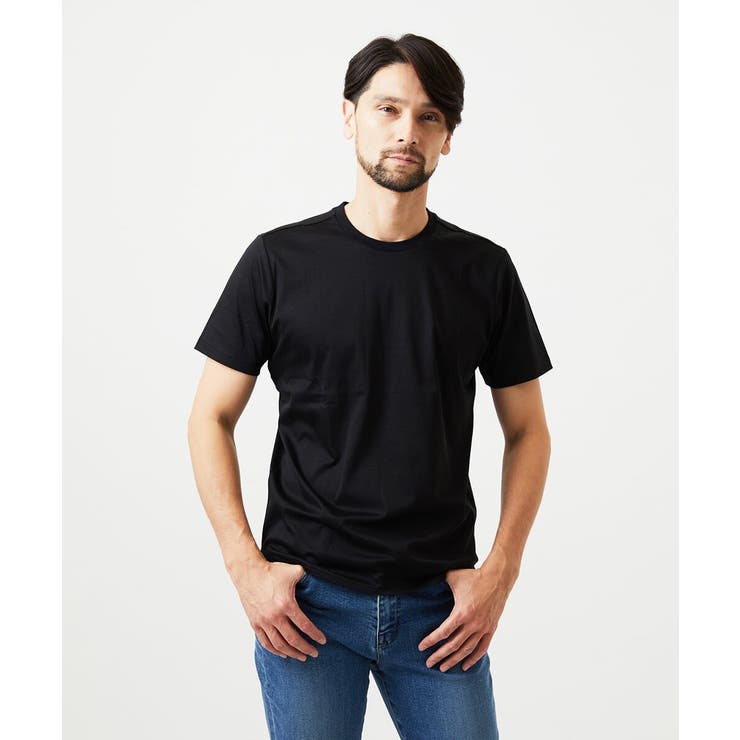 ブラック | クルーネック半袖カットソー | MICHEL KLEIN HOMME