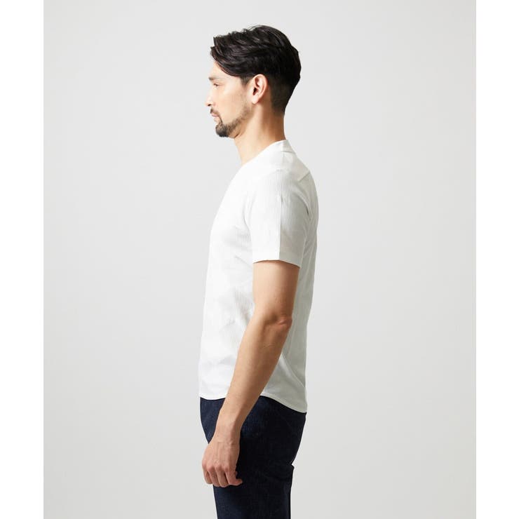 アーガイル柄Vネック半袖カットソー | MICHEL KLEIN HOMME | 詳細画像5 