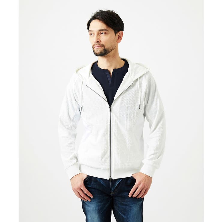 【セットアップ】ジャカードジップアップパーカー | MICHEL KLEIN HOMME | 詳細画像2 