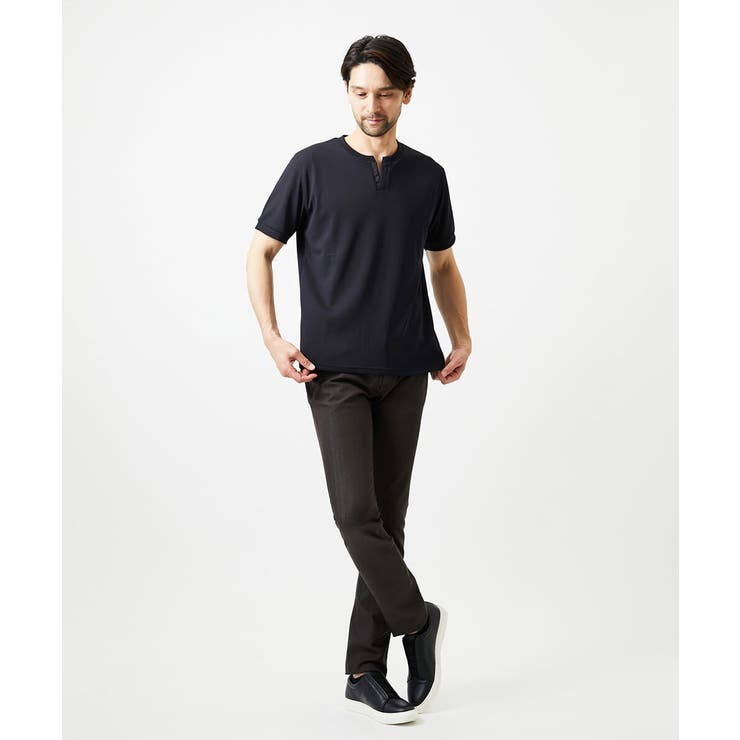 《日本製》キーネック半袖カットソー | MICHEL KLEIN HOMME | 詳細画像12 