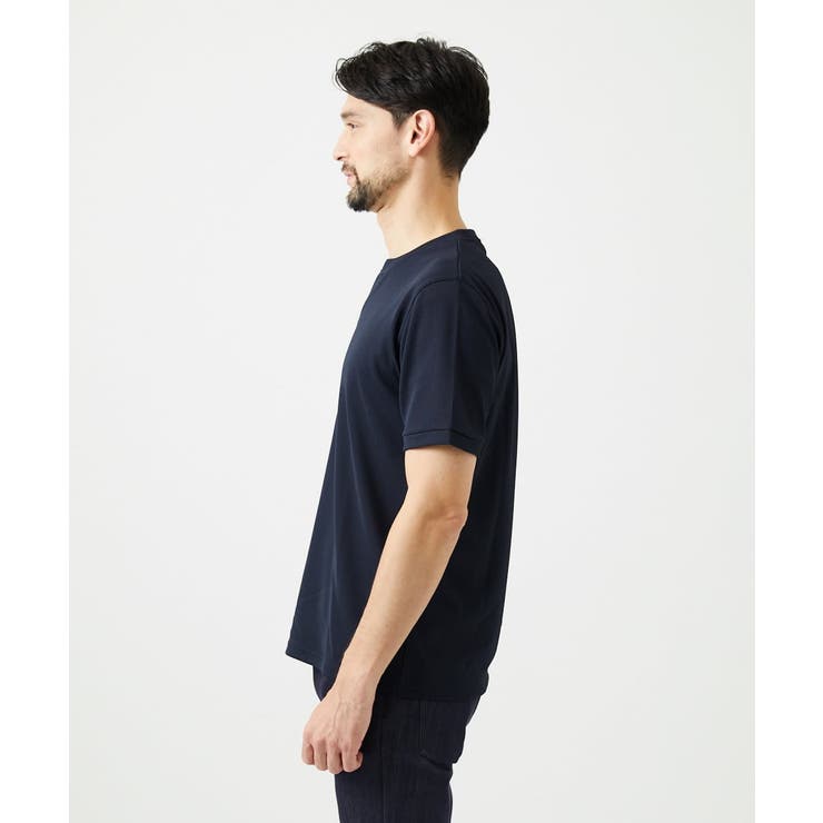 《日本製》キーネック半袖カットソー | MICHEL KLEIN HOMME | 詳細画像3 