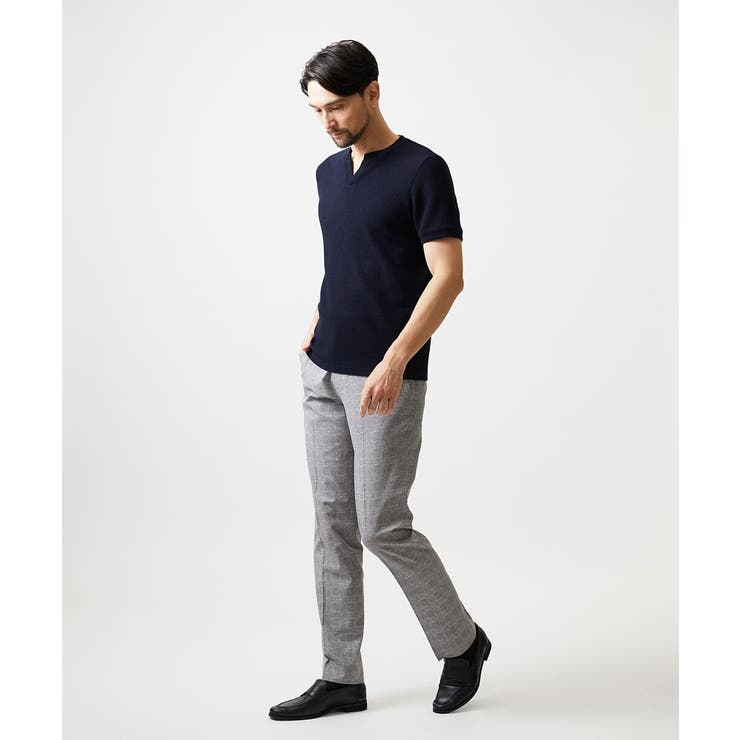 キーネックウェーブ半袖カットソー | MICHEL KLEIN HOMME | 詳細画像2 