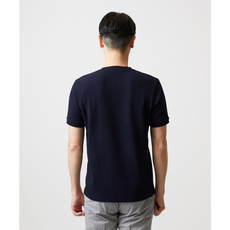 キーネックウェーブ半袖カットソー | MICHEL KLEIN HOMME | 詳細画像4 