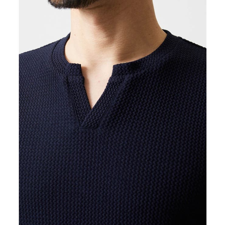 キーネックウェーブ半袖カットソー | MICHEL KLEIN HOMME | 詳細画像5 