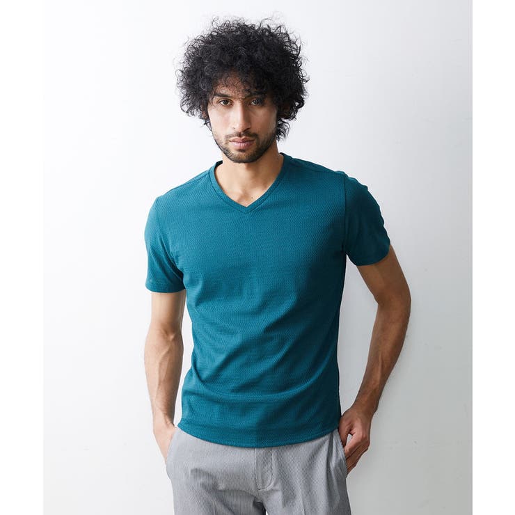 グリーン(35) | 【2023年モデル】《日本製》格子柄リンクス半袖カットソー | MICHEL KLEIN HOMME