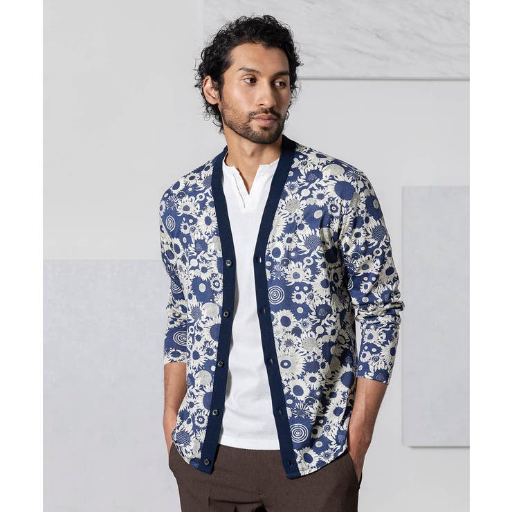 《日本製》フラワー柄プリントカーディガン | MICHEL KLEIN HOMME | 詳細画像11 