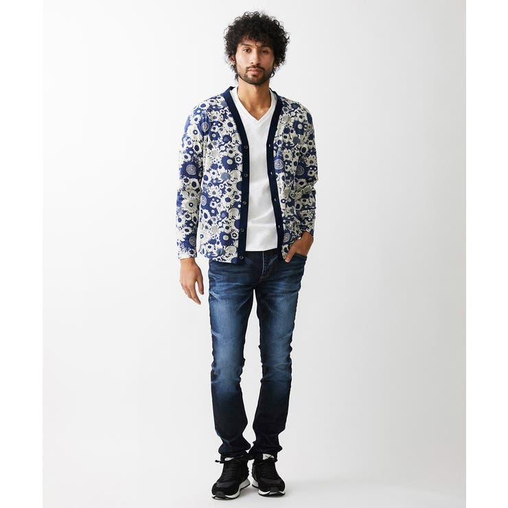 《日本製》フラワー柄プリントカーディガン | MICHEL KLEIN HOMME | 詳細画像2 