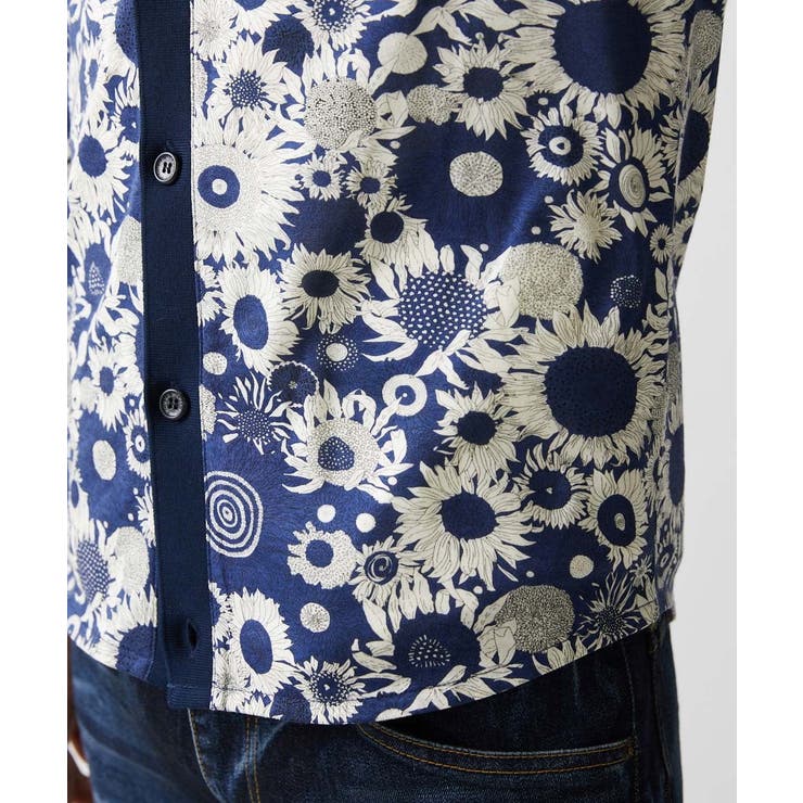 《日本製》フラワー柄プリントカーディガン | MICHEL KLEIN HOMME | 詳細画像8 