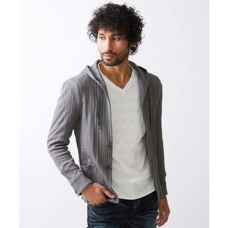 ダークグレー(93) | プリーツパーカージャケット | MICHEL KLEIN HOMME