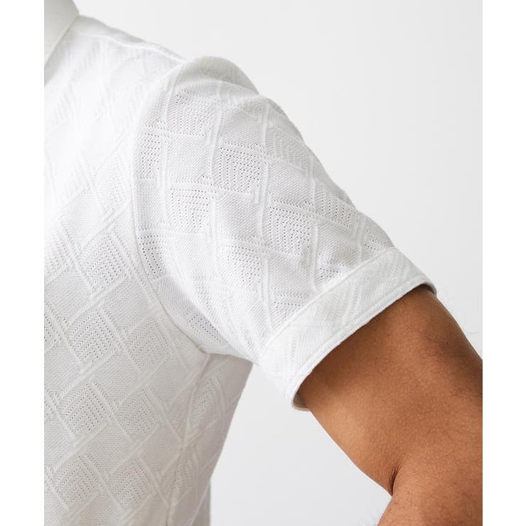 《日本製》ダイヤ柄半袖ポロシャツ | MICHEL KLEIN HOMME | 詳細画像10 