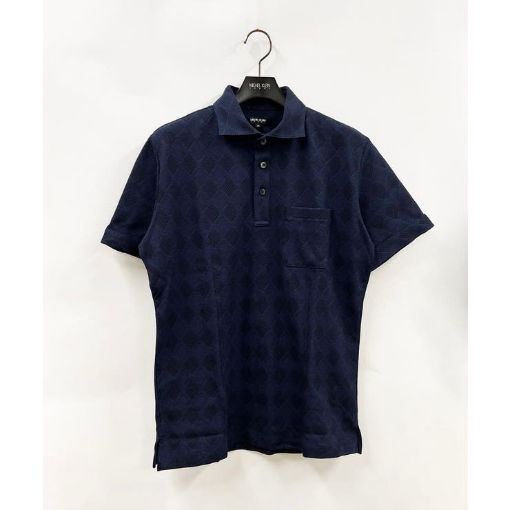 日本製》ダイヤ柄半袖ポロシャツ[品番：ITKW0017295]｜MICHEL