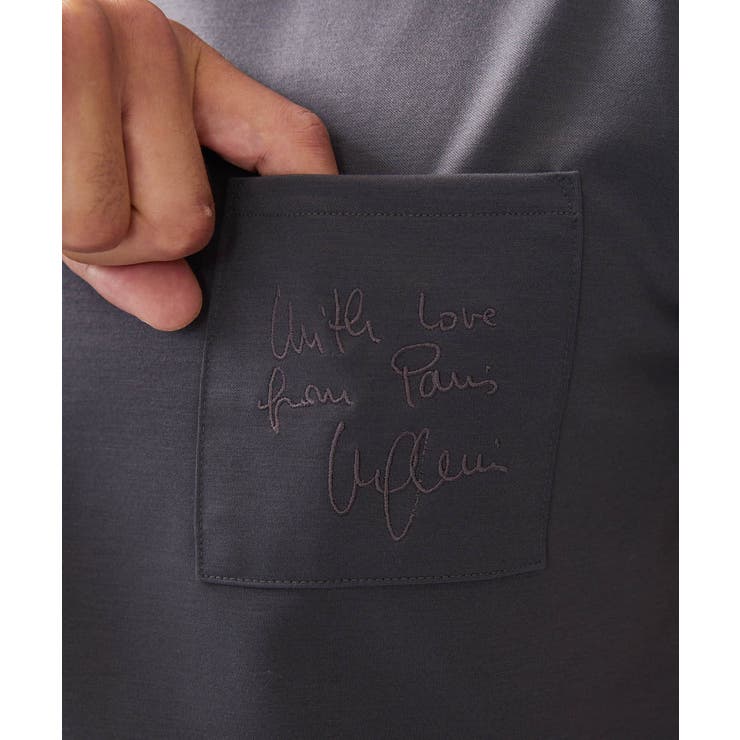 《日本製》ポケット付きクルーネック半袖カットソー | MICHEL KLEIN HOMME | 詳細画像10 