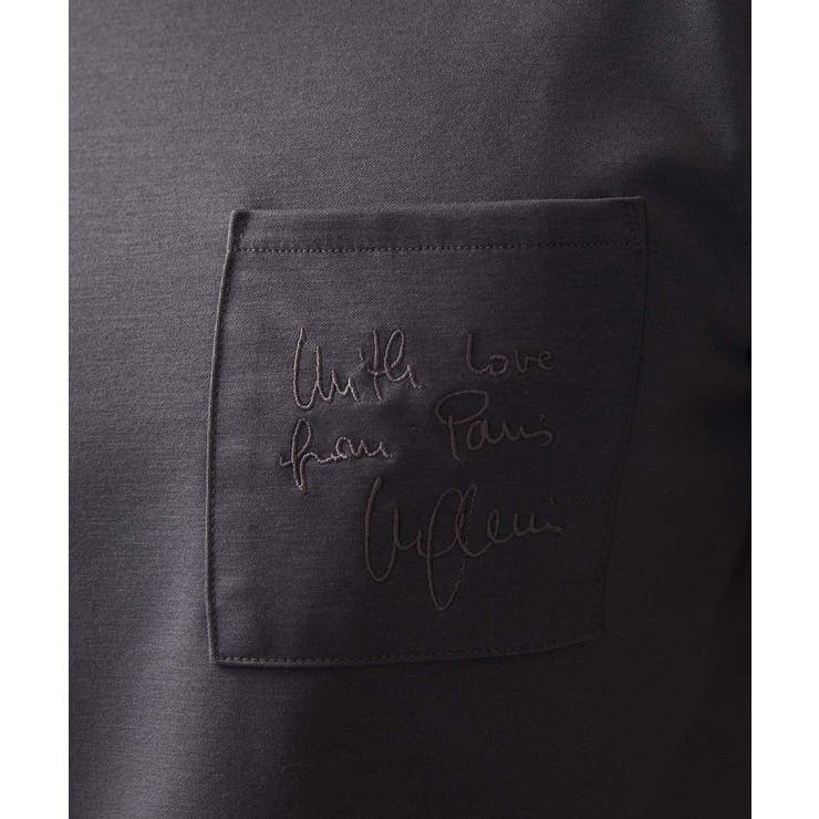 《日本製》ポケット付きクルーネック半袖カットソー | MICHEL KLEIN HOMME | 詳細画像2 