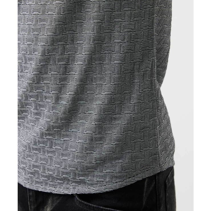 《日本製》レンガ柄Vネック半袖カットソー | MICHEL KLEIN HOMME | 詳細画像11 