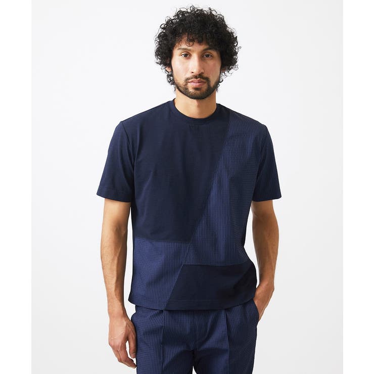 【セットアップ】切り替えクルーネック半袖カットソー | MICHEL KLEIN HOMME | 詳細画像2 