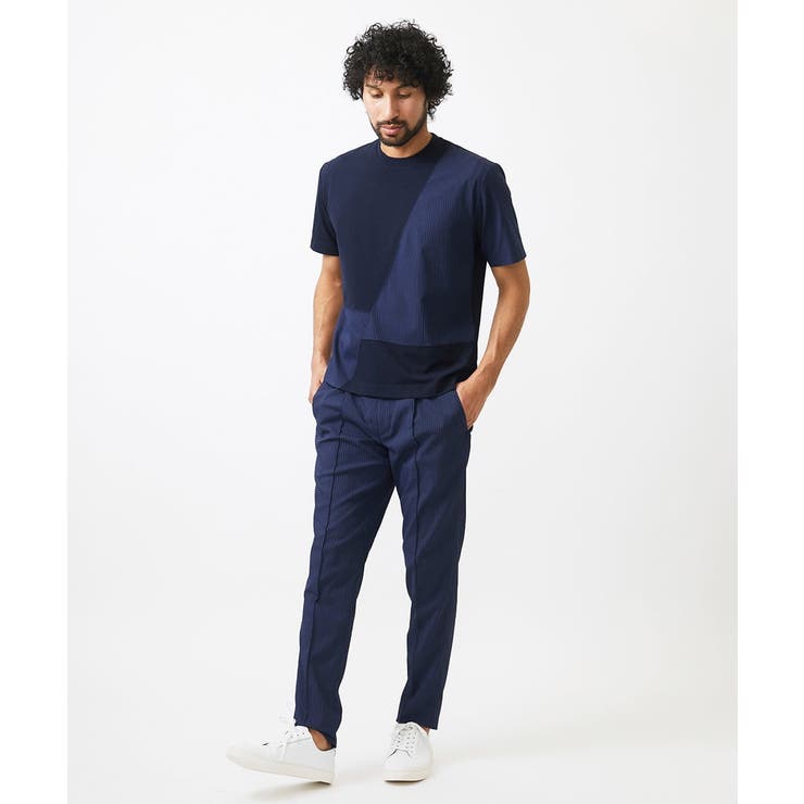 【セットアップ】切り替えクルーネック半袖カットソー | MICHEL KLEIN HOMME | 詳細画像3 