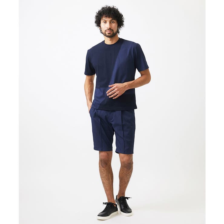 【セットアップ】切り替えクルーネック半袖カットソー | MICHEL KLEIN HOMME | 詳細画像4 