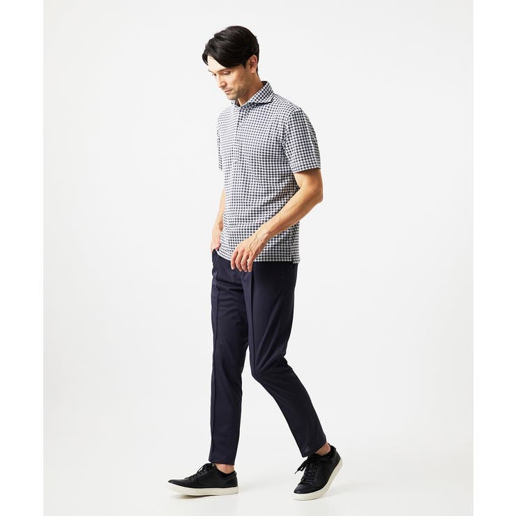 千鳥柄ジャガード半袖ポロシャツ | MICHEL KLEIN HOMME | 詳細画像11 