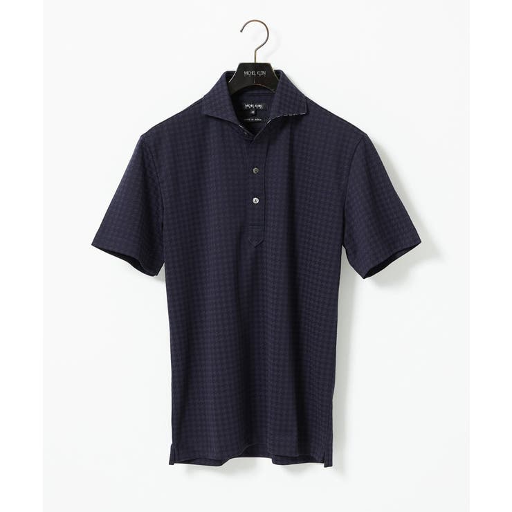 千鳥柄ジャガード半袖ポロシャツ | MICHEL KLEIN HOMME | 詳細画像5 