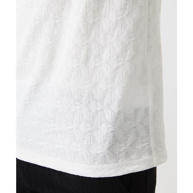 幾何学柄クルーネック半袖カットソー | MICHEL KLEIN HOMME | 詳細画像9 