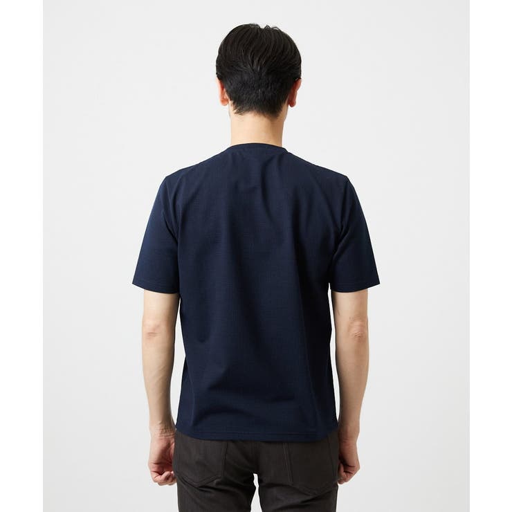 《日本製》ブロックヘンリーネック半袖カットソー | MICHEL KLEIN HOMME | 詳細画像5 