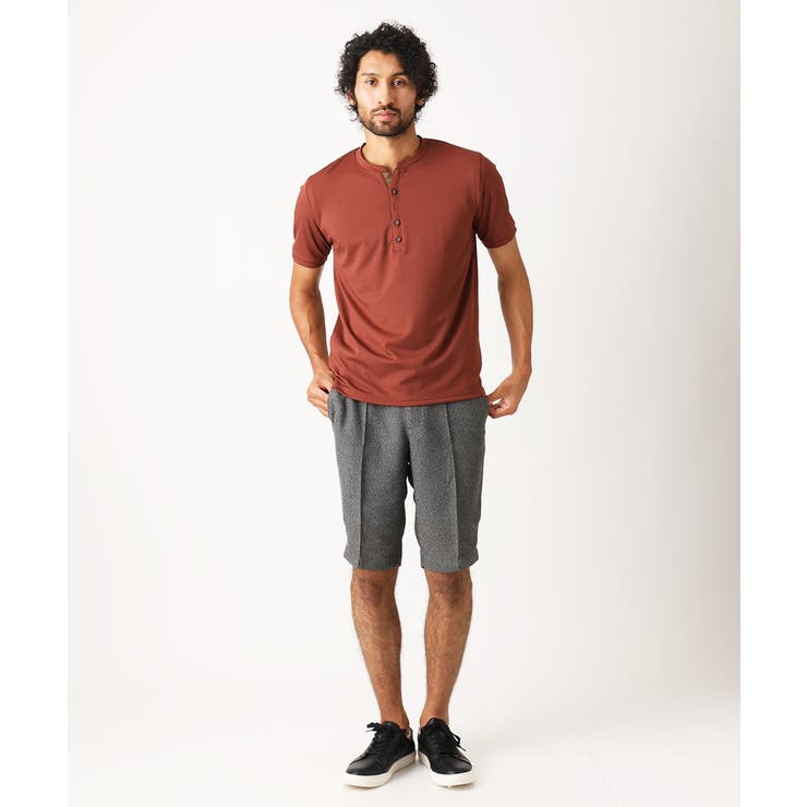 ヘンリーネックプリーツ半袖カットソー | MICHEL KLEIN HOMME | 詳細画像2 