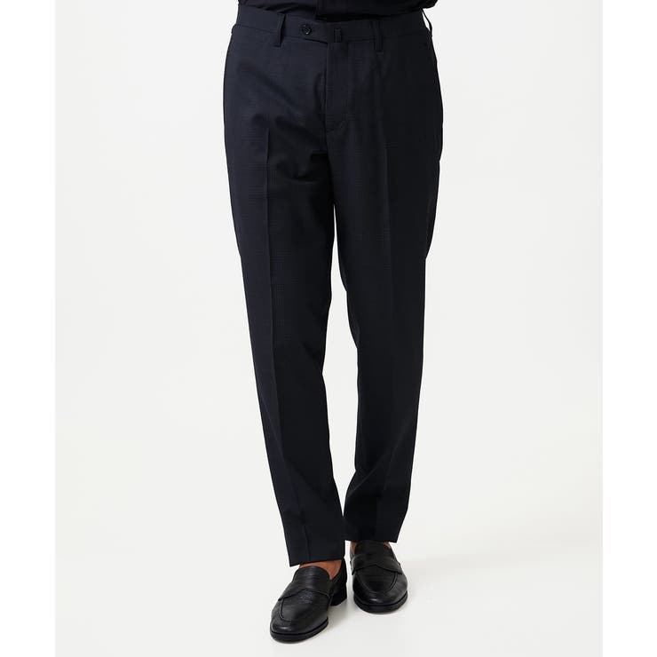 ブラック | 【セットアップ】チェック柄スラックスパンツ | MICHEL KLEIN HOMME