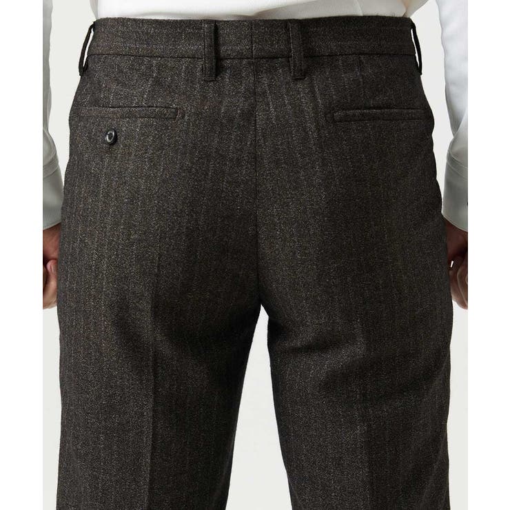 ストライプ柄ウールコットンスラックスパンツ | MICHEL KLEIN HOMME | 詳細画像7 