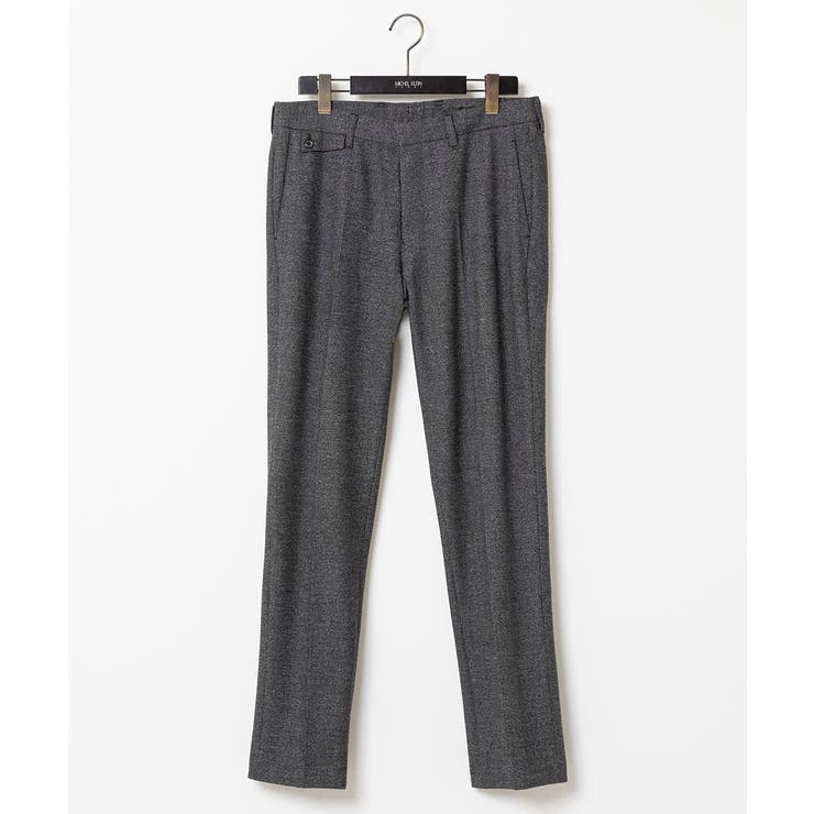 ダークグレー | ツイード調ストレッチスラックスパンツ セットアップ | MICHEL KLEIN HOMME