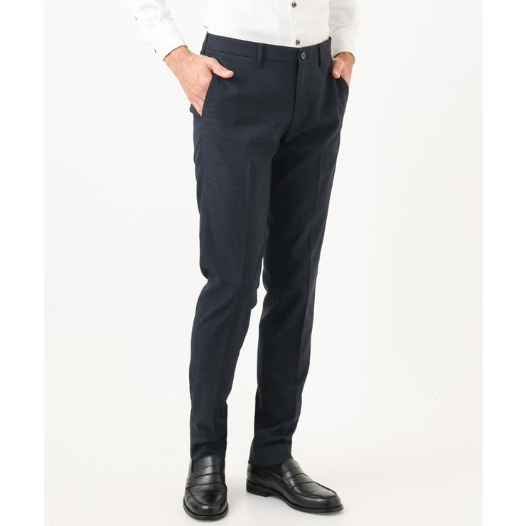 ネイビー | 【セットアップ】3ピース対応スラックスパンツ | MICHEL KLEIN HOMME
