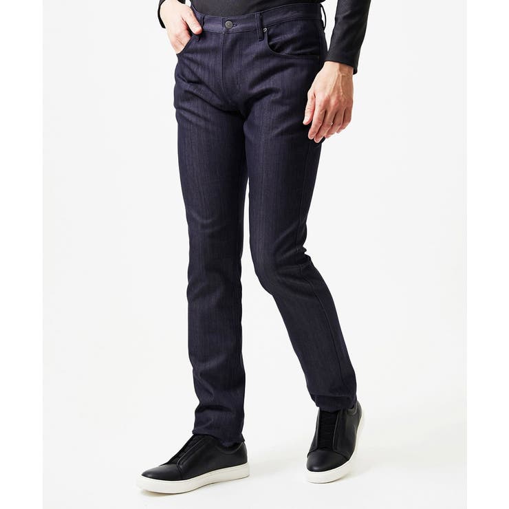 ネイビー | 【撥水】プレビアシャンブレー5ポケットパンツ | MICHEL KLEIN HOMME