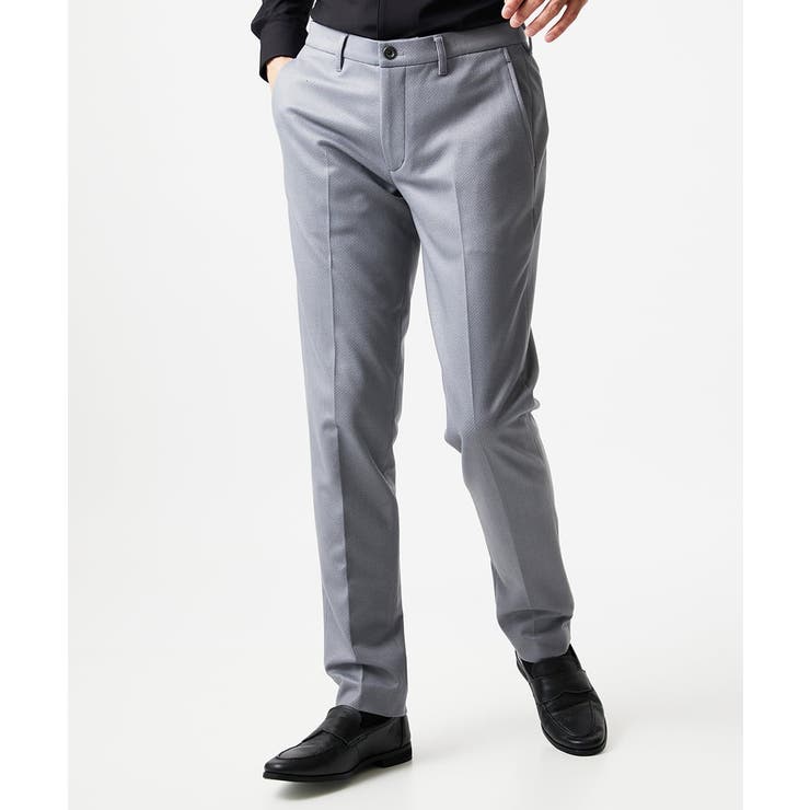 グレー | ダウンファブリックスラックスパンツ | MICHEL KLEIN HOMME