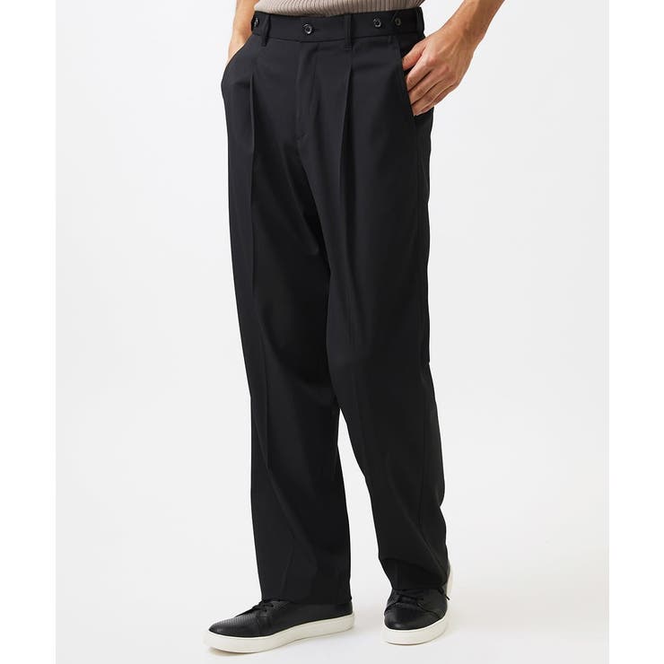 ブラック | リラックスワイドパンツ | MICHEL KLEIN HOMME