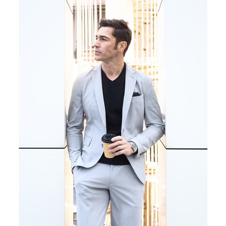 【セットアップ】コットンライクストレッチスラックスパンツ | MICHEL KLEIN HOMME | 詳細画像12 