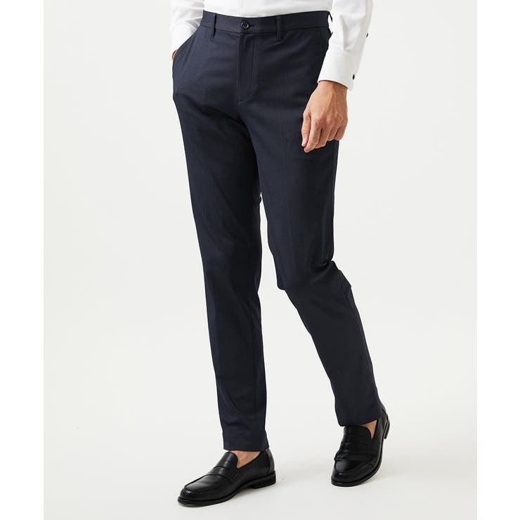 ネイビー | 【セットアップ】ストレッチスラックスパンツ | MICHEL KLEIN HOMME